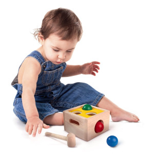 Plantoys Wooden Punch Drop Pounding Bench 9424 Sustainably Made From Rubberwood And Nontoxic Paints And Dyes