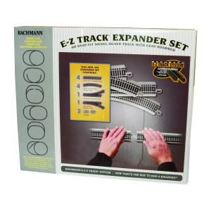 Bachmann Trains Snapfit Ez Track Layout Expander Set Nickel Silver Rail With Grey Roadbed Ho Scale Medium