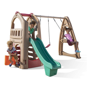 Step2 Naturally Playful Playhouse Climber Swing Set Extension For Kids Outdoor Playset Slide Swing Ages 3 8 Years Old