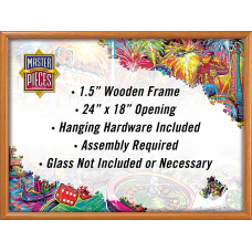 MasterPieces Natural Wood Puzzle Frame, 18-Inch x 24-Inch