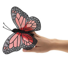 Folkmanis Mini Monarch Butterfly Finger Puppet Orange Black