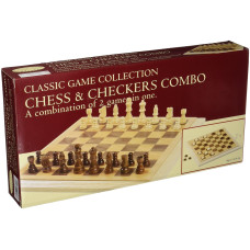 John N Hansen Co Deluxe Staunton Wood Chess And Checkers Set