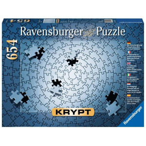 Ravensburger Krypt Silver 654 Piece Blank Jigsaw Puzzle Challenge For Adults Every Piece Is Unique Softclick Technology Means