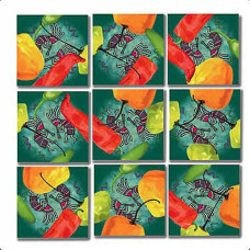 B Dazzle Chili Today Hot Tamale Scramble Squares 9 Piece Puzzle