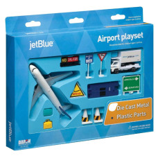 Jetblue Diecast Airport Playset 11 Pieces In Set