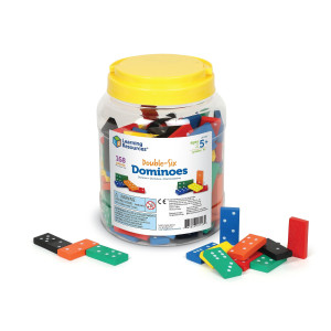 Learning Resources Doublesix Dominoes In Bucket Teaching Aids Math Classroom Accessories 168 Pieces Ages 5