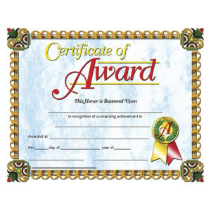 Hayes Certificate Of Award 85 X 11 Pack Of 30