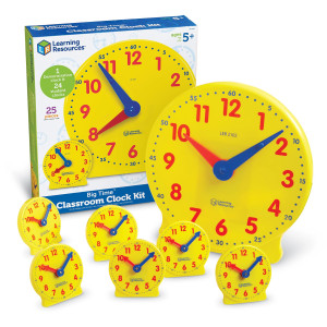 Learning Resources Classroom Clock Kit 25 Pieces Ages 5 Clock For Kids Learning To Tell Time Clocks For Teaching Time Teac