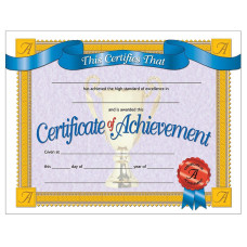 Hayes Certificate Of Achievement 85Inch X 11Inch Pack Of 30 Hva608