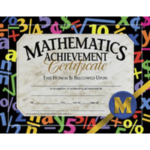 Hayes Mathematic Achievement Certificate 85 X 11 Pack Of 30