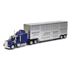 New Ray Toys 143 Dc Kenworth W900 Pot Belly Livestock Trailer