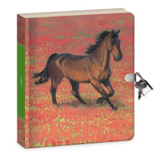 Peaceable Kingdom Wild Horse 625 Lock And Key Lined Page Diary For Kids