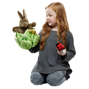 Hide-Away Puppets: Rabbit In A Lettuce (With 3 Mini Beasts)