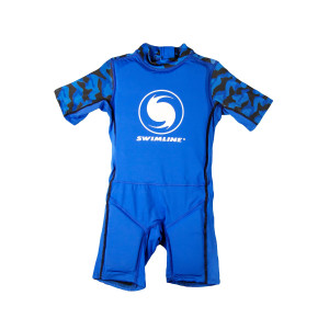 Swimline Blue Swim Trainer Floating Vest Suit For Kids Toddlers Ages 4 Boysgirls Comfortable Zip Up Buoyant Foam Swimming L