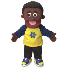 14 Jordan Black Boy Hand Puppet