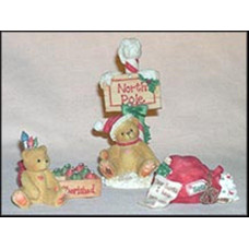 Cherished Teddie 3 Piece Set Of Santas Workshop Accessories