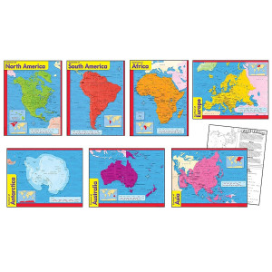 Continents Learning Charts Combo Pack