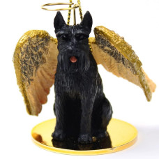 Giant Schnauzer Angel Dog Ornament Black