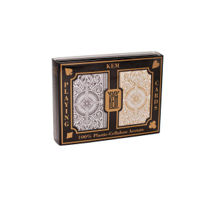 Kem Playing Cards Arrow Black And Gold Bridge Size Jumbo Index Playing Cards Arrow Blackgold 1017402