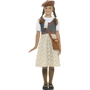 12 Years Girls Evacuee School Girl Costume