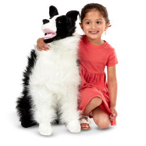 Melissa Doug Giant Border Collie Lifelike Stuffed Animal Dog Over 2 Feet Tall