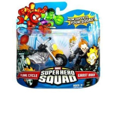 Marvel Super Hero Squad Ghost Rider And Flame Cycle 3Inch Scale Figure 2Pack