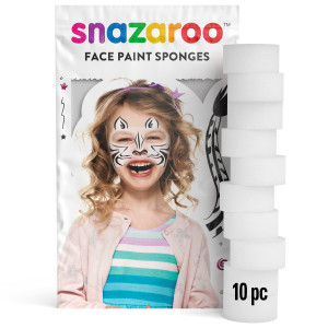 Snazaroo Face Paint High Density Foam Makeup Sponges Pack Of 4 White One Size