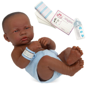 Jc Toys La Newborn First Day African American 14 Anatomically Correct Real Boy Baby Doll Allvinyl Baby Doll With Accesso