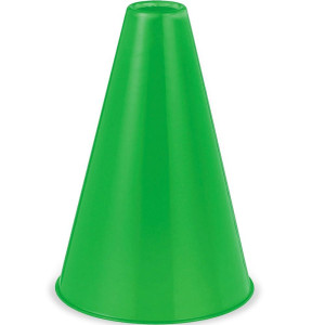 Green Plastic Megaphone 825 X 6 1 Pc Ecofriendly Lightweight Design Ideal For Sports Events Parties Cheerlead