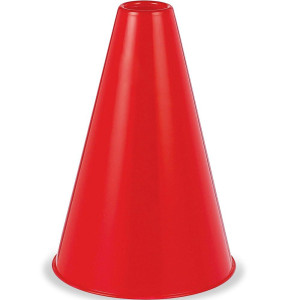 Red Plastic Megaphone 825 X 6 1 Pc Ecofriendly Lightweight Design Ideal For Sports Events Parties Cheerleadin