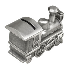 Creative Gifts International Train Bank With Matte Finish Silver 2 X 6 X 325