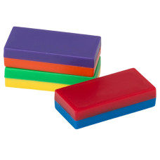 Dowling Plastic Encased Block Magnets 12 In X 1 In X 2 In Pack Of 12 Blue And Yellow