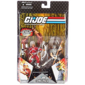 Gi Joe Hasbro 25Th Anniversary 3 34 Wave 6 Action Figures Comic Book 2Pack Snake Eyes And Hard Master