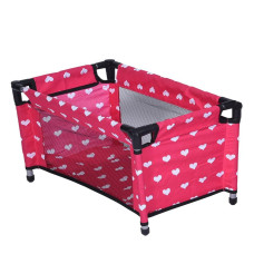 Doll Fold N Store Pack N Play Doll Play Yard With Cute Hearts Design