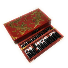 Vintage Chinese Wooden Bead Arithmetic Abacus W Instruction