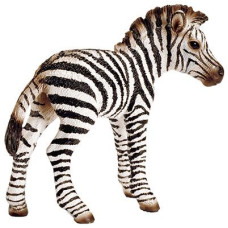 Schleich North America 182452 Zebra Foal -White & Black