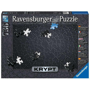 Ravensburger Krypt Black Puzzle Unique 736Piece Challenge For Adults Softclick Technology For Perfect Fit Engaging Spiral