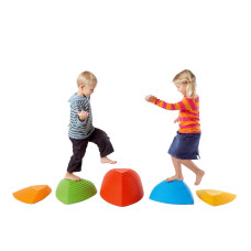 Gonge Hilltops The Original Nonslip Stepping Stones For Kids Balance Coordination Motor Skills Vibrant Colors Set Of