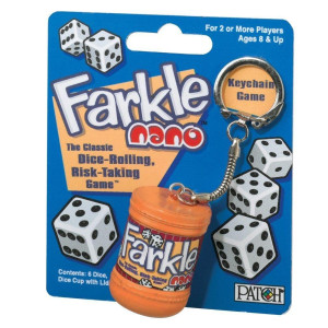 Farkle Nano Keychain Classic Dicerolling Risktaking Game Travel Sized For Ages 8