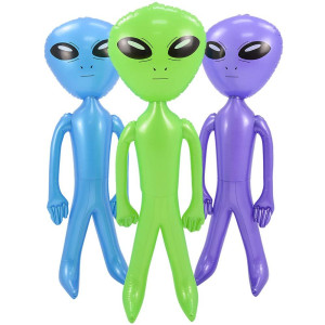 Rhode Island Novelty Inflatable 545 Inch Jumbo Alien Assorted Colors One Piece Per Order