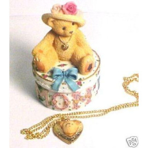 Cherished Teddies Mom Covered Box With Necklace 306614