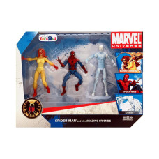 Marvel Universe 3 34 Exclusive Action Figure 3Pack Spiderman And His Amazing Friends Firestar Spiderman And Iceman