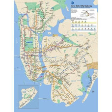 New York Puzzle Company 500-Piece Subway Map Jigsaw Puzzle