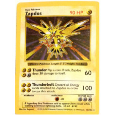 Zapdos Base 1 Set Pokemon Basic Card 16102 Holo Foil