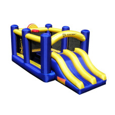 Island Hopper Racing Slide And Slam Recreational Bounce House