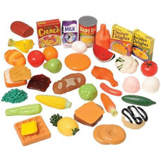 Constructive Playthings Mini Realistic Food 37 Pc Playset