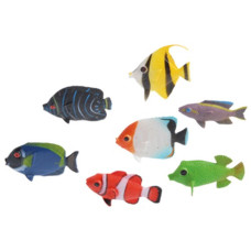 U.S. Toy Tropical Fish Figure Play Set - Assorted Colors, 12 Pack