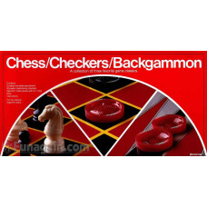 Parlor Games Pressman 111312 Chesscheckersbackgammon Double Sided Folding Game Board