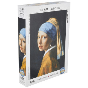 Eurographics Girl With A Pearl Earring By Vermeer 1000 Piece Puzzle 60005158 Black