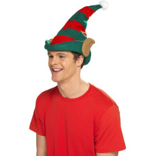 Cesar Elf Hat Green With Red Stripes